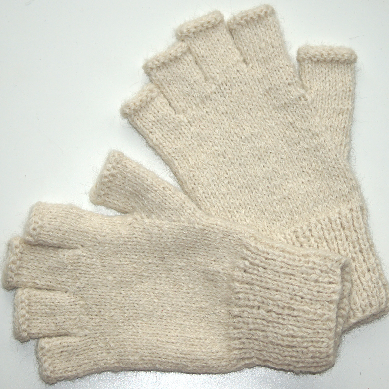 Pulswärmer/fingerl. gloves UNI, Farbe/colour: weiß/white eco